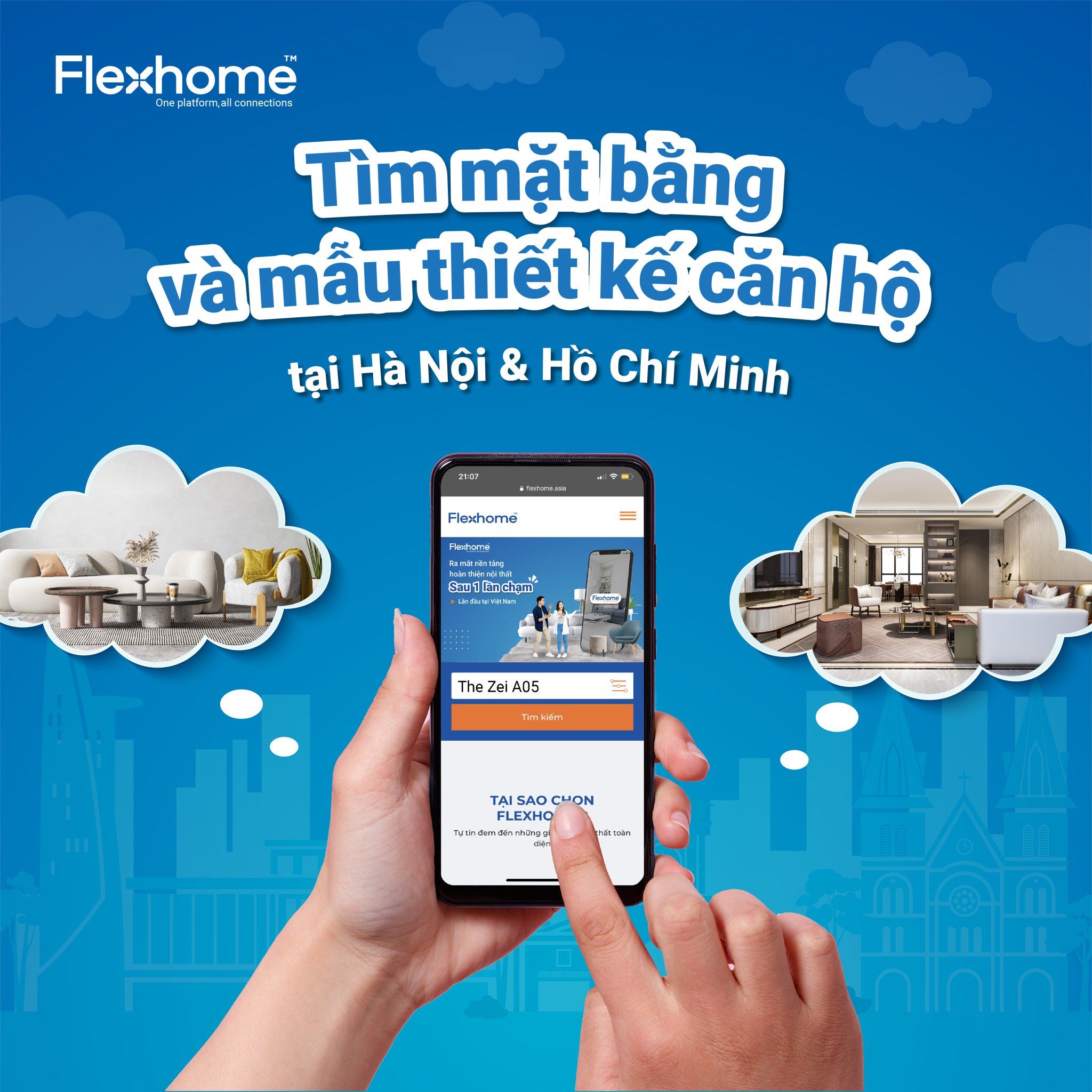 Flexhome cung cấp mẫu thiết kế căn hộ "chính chủ"