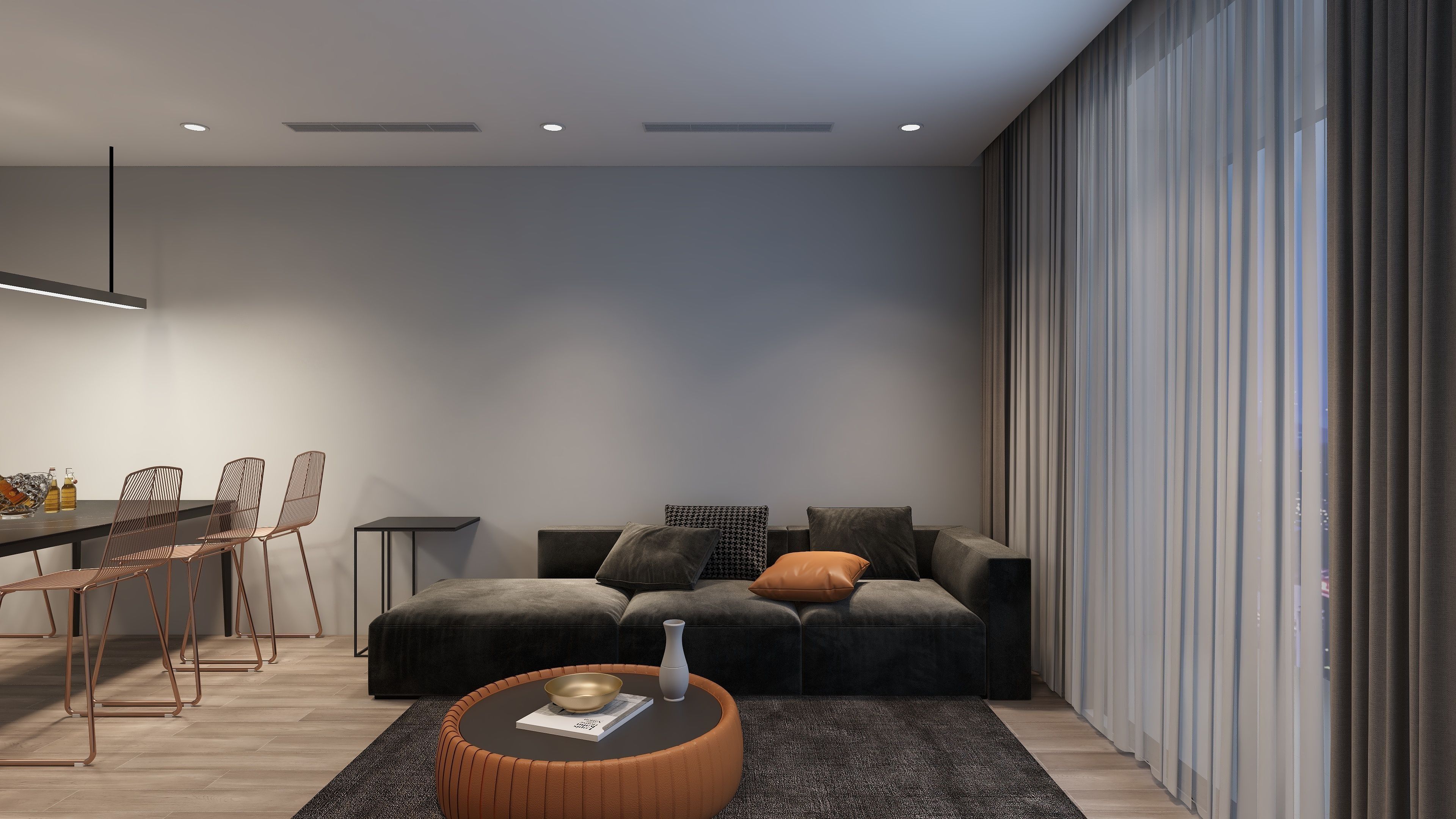 mẫu thiết kế nội thất phòng khách đơn giản và hiện đại