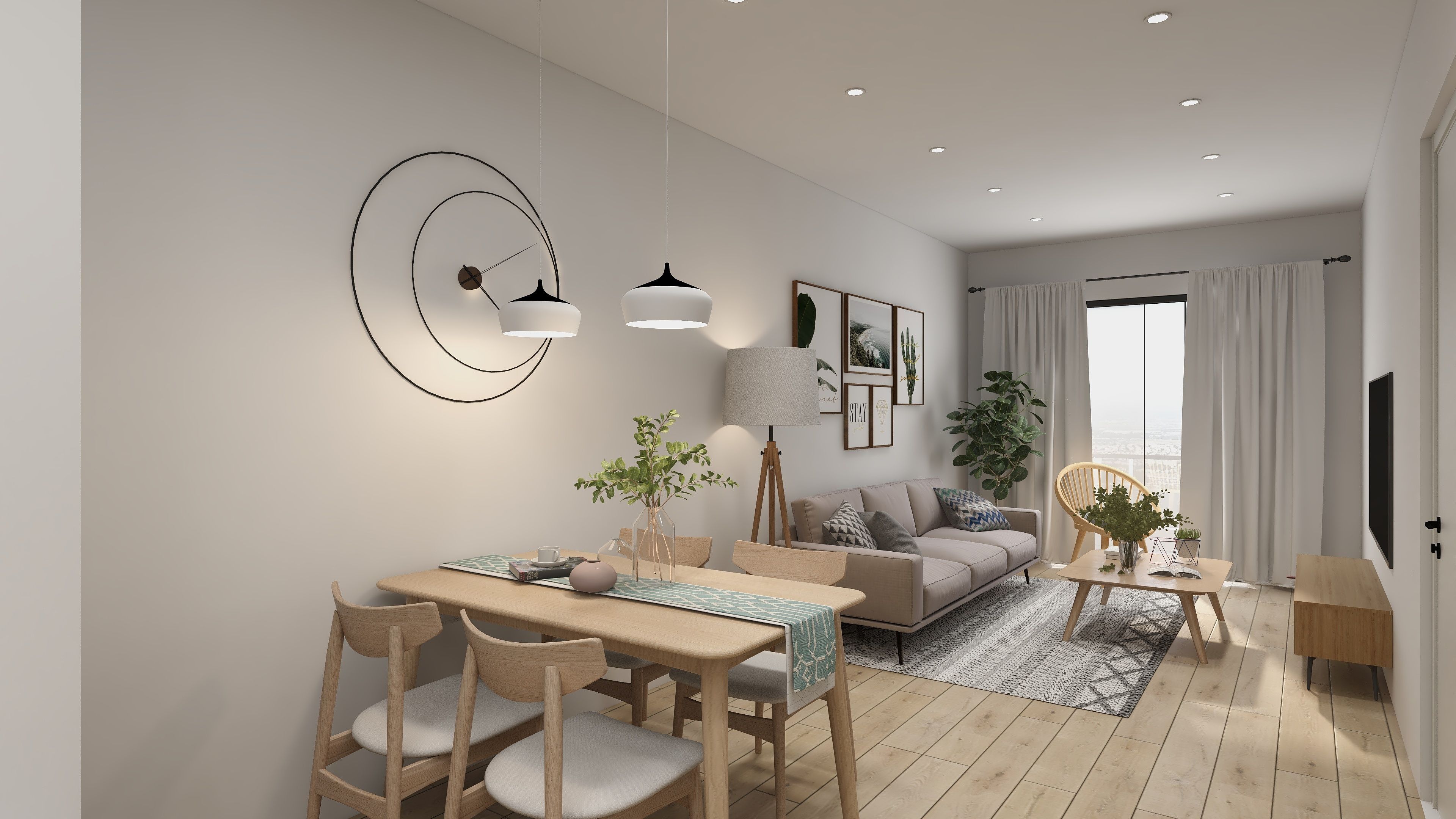 mẫu thiết kế nội thất phòng khách đơn giản và hiện đại